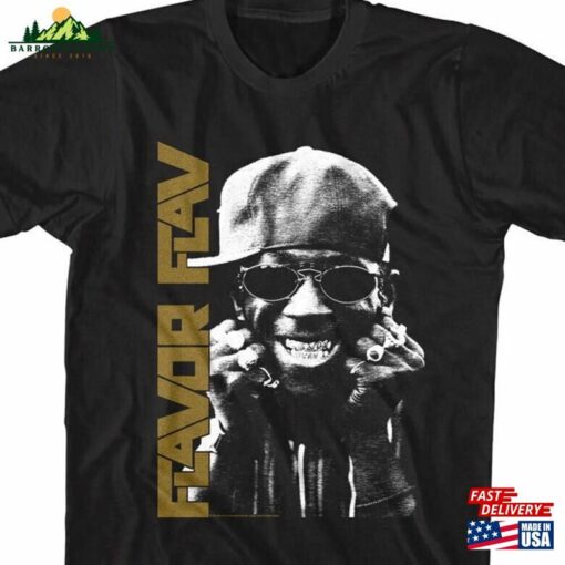 Flavor Flav T-Shirt Grill Smile Rap Hip Hop Big And Tall Shirts Unisex