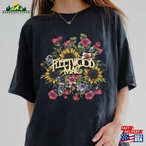 Fleetwood Mac Retro Band Tee Floral Vintage Design T-Shirt Unisex