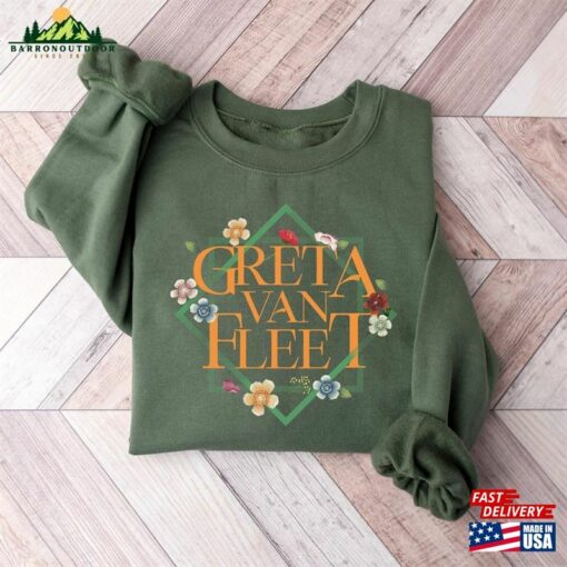 Floral Retro Greta Van Fleet Sweatshirt Dreams In Gold Shirt T-Shirt