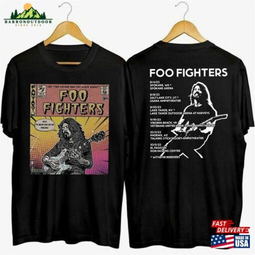 Foo Fighters Tour 2Sides Shirt Grunge Gift For Fan Shirts Classic Unisex