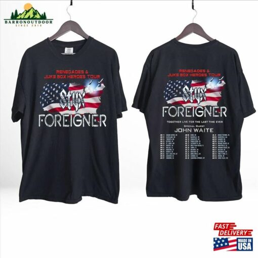 Foreigner 2024 Tour Shirt Styx And Hoodie Classic