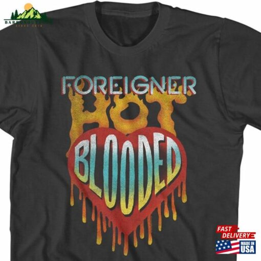 Foreigner Hot Blooded Charcoal Gray Shirt Unisex Sweatshirt