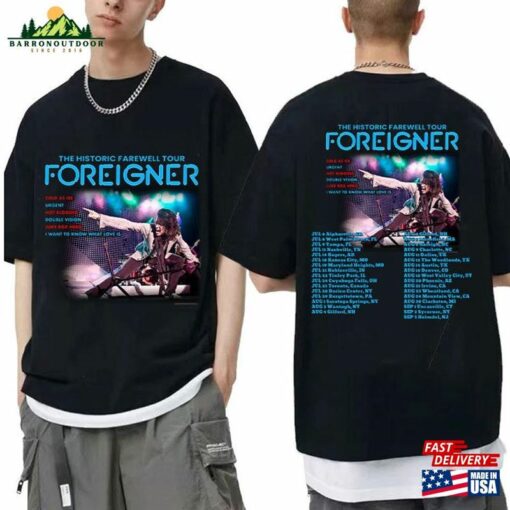 Foreigner The Histroric Farewell Tour 2023 Shirt Concert Band Fan Hoodie Unisex