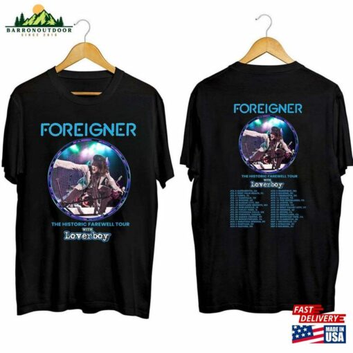 Foreigner The Histroric Farewell Tour 2023 Shirt Concert Band Fan T-Shirt Hoodie