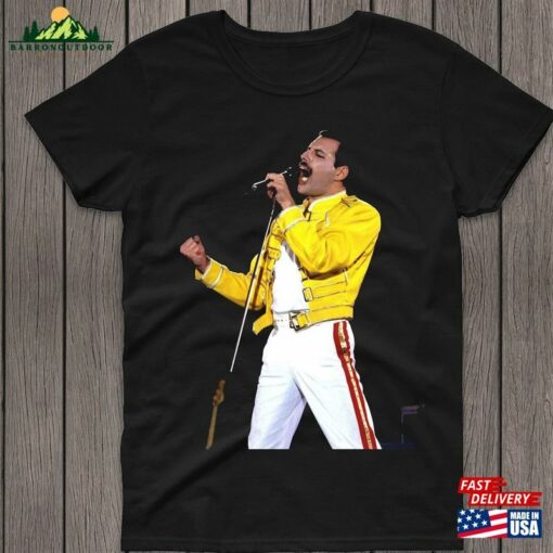 Freddie 4Ever Tshirt Mercury The Show Must Go On Retro T Shirt Unisex T-Shirt