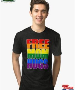 Free Mom Hugs Pride Design Tri Hoodie Sweatshirt