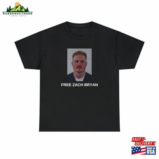 Free Zach Bryan Mugshot Unisex Eco Friendly T-Shirt 2023 Quittin Time American Heartbreak Something In The Orange S M L Xl 2Xl 3Xl 4Xl 5Xl Sweatshirt Hoodie