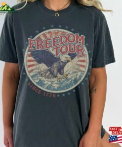 Freedom Tour Comfort Colors Vintage Vibe Patriotic Graphic Tee Classic Hoodie