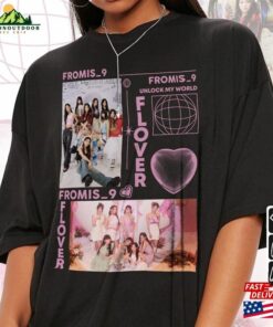 Fromis 9 Kpop Shirt Unlock My World Album Sweatshirt Vintage Retro Graphic Music Unisex Gifts Fan Hoodie Classic