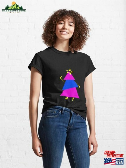 Funky Disco Christmas Tree In Pink And Blue Classic T-Shirt Sweatshirt