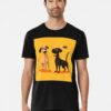 Funny Dogs Playing Witth Eachother Premium T-Shirt Unisex Classic