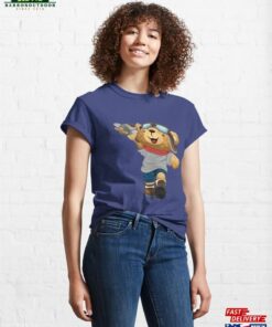Funny Teddy Bear Illustration With Plane Toy Classic T-Shirt Hoodie