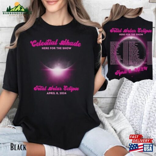 Funny Total Solar Eclipse Shirt 2024 T-Shirt Tour Of Totality Lunar Souvenir Gift Unisex Hoodie