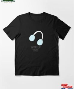 Fur Headphone Time Winter​ High Season​ Font Logo White Color​ Simple Life Style Minimal Essential T-Shirt Hoodie