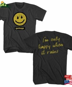 Garbage Rain Smiley Smoke Adult T-Shirt Hoodie Classic