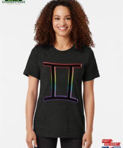 Gemini Lgbt Zodiac Sign Rainbow Pride Tri Blend T-Shirt Hoodie Sweatshirt