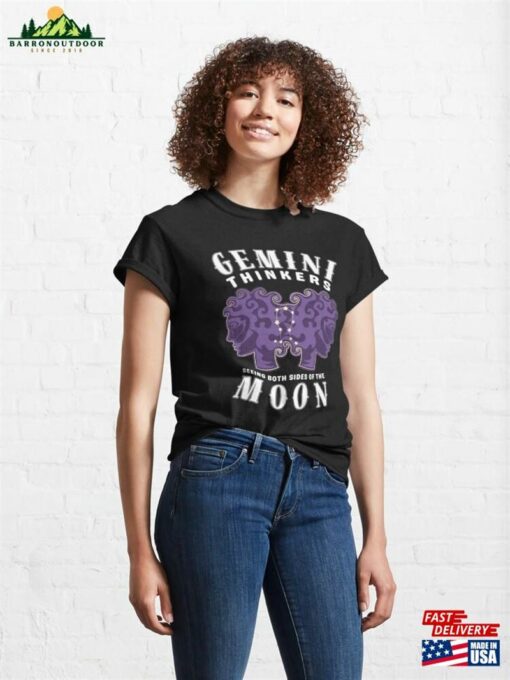 Gemini Thinkers Seeing Both Sides Of The Moon Classic T-Shirt Unisex Hoodie