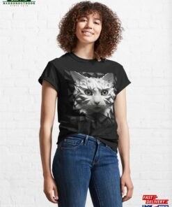 Geometric Gaze Abstract Feline Portrait Classic T-Shirt Hoodie Sweatshirt