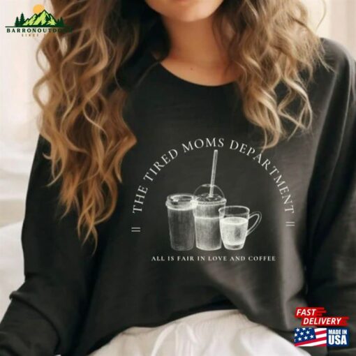 Gift For Swiftie Moms Taylor Swift Inspired’tired Department’long Sleeve T-Shirt Coffee Logo The Tortured Poets Album Comfy Sweatshirt Unisex