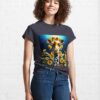 Giraffe In A Sunflower Field Classic T-Shirt Unisex