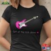 Girl At The Rock Show Guitar Fitted Cotton Tee Sweatshirt T-Shirt
