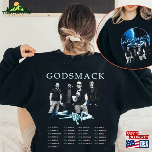 Gods Mack With Staind 2023 Tour Dates T-Shirt Lighting Up The Sky Sweatshirt Rock Band Concert Classic