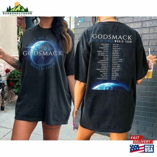 Godsmack Best Of Time 2023 Tour Shirt Lightning Up The Sky Tee Band Fan T-Shirt Unisex