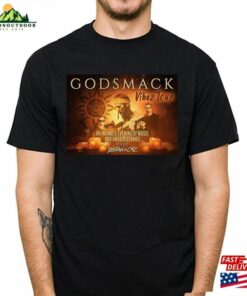Godsmack Vibez Tour 2024 T-Shirt Black Cotton Unisex North American Shirt Hoodie