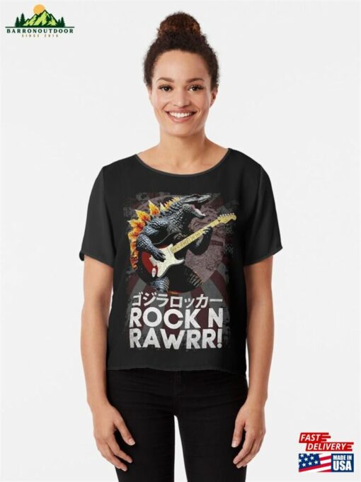 Godzilla Rock N Rawrr Chiffon Top Unisex Classic