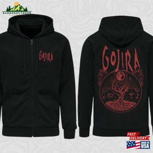 Gojira Cycles Zipped Hoodie Sweatshirt T-Shirt