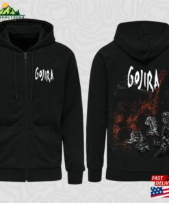 Gojira Eiffel Falls Zipped Hoodie T-Shirt Sweatshirt