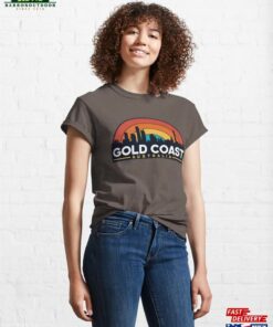 Gold Coast Australian Retro City Sunset V2 Classic T-Shirt Sweatshirt
