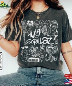 Gorillaz Doodle Art Shirt Vintage Merch Tee Graphic Album Lyric Sweatshirt Classic T-Shirt