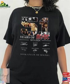 Graphic 51 Years Ac Dc 1973 2024 Shirt Sweatshirt Unisex