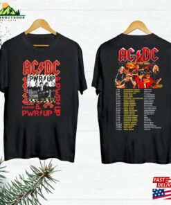 Graphic Acdc Pwr Up World Tour 2024 Shirt Rock Band Concert Fan Gift Hoodie Classic