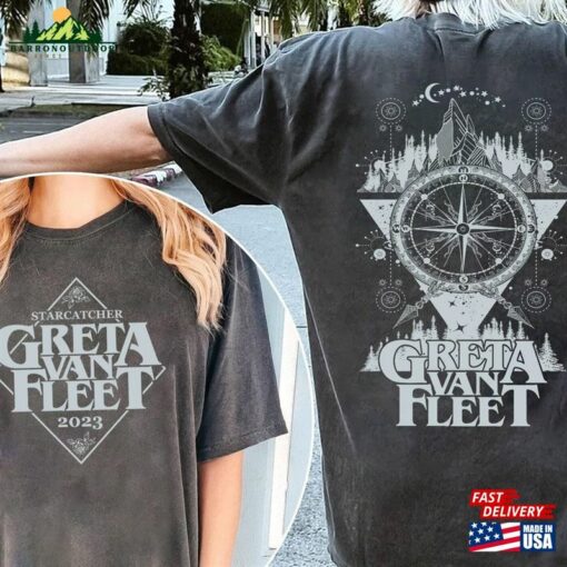 Graphic Greta Van Fleet Starcatcher World Tour 2023 T-Shirt Tee Rock Band Shirt Hoodie