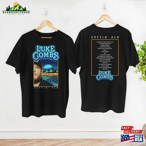 Graphic Luke Combs Shirt Growing Up And Getting Old 2024 Tour T-Shirt Country Music Unisex Sweatshirt