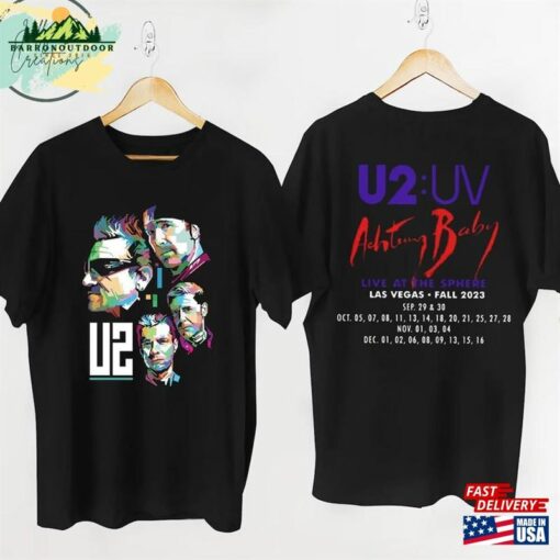 Graphic U2 Band Unisex Shirt Achtung Baby Live At Sphere Classic Rock Tour 2023