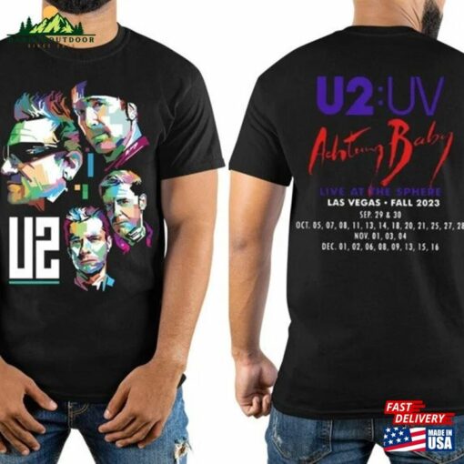 Graphic U2 Band Unisex Shirt Achtung Baby Live At Sphere Classic Rock Tour 2023 T-Shirt