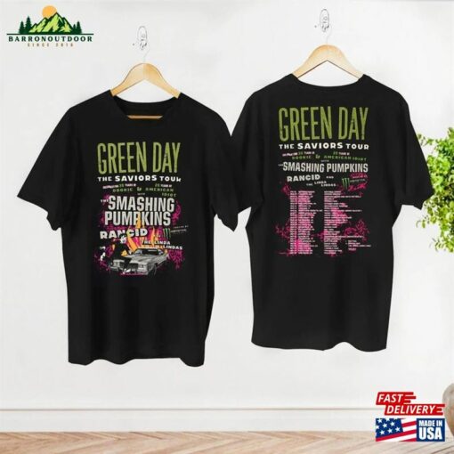 Green Day The Saviors 2024 Tour T-Shirt Band Graphic Tee Concert Shirt Classic Unisex