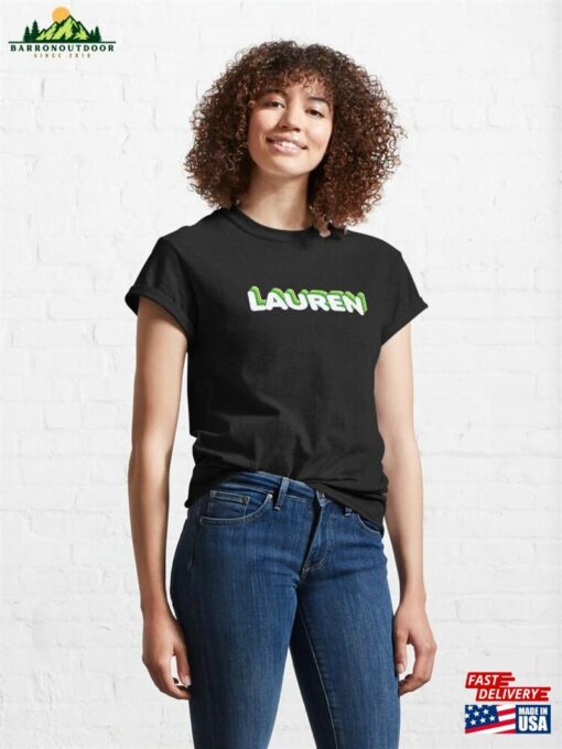 Green Layers Lauren Name Label (Black) Classic T-Shirt