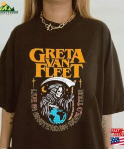 Greta Van Fleet Shirt Retro Tshirt Women Dreams In Gold Hoodie Unisex