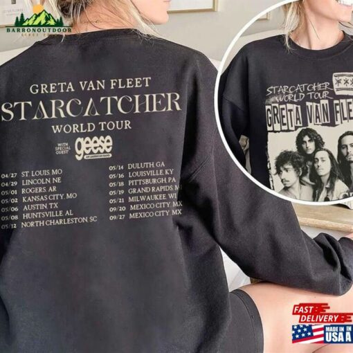 Greta Van Fleet Shirt World Tour 2024 Rock Band Sweatshirt Unisex Starcatcher T-Shirt Classic