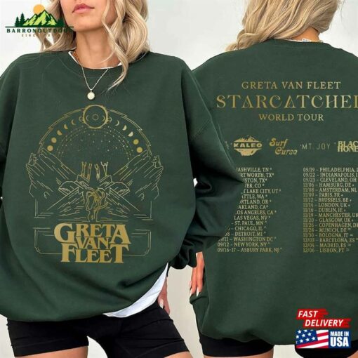 Greta Van Fleet Starcatcher World Tour 2023 Sweatshirt Tee Rock Band Shirt Classic Unisex