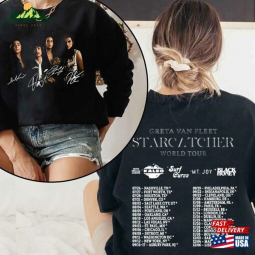 Greta Van Fleet Starcatcher World Tour 2023 Sweatshirt Tee Rock Band Shirt Hoodie