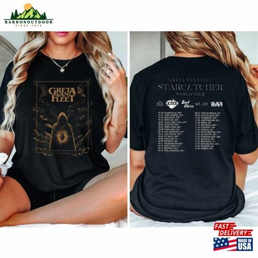 Greta Van Fleet Starcatcher World Tour 2023 T-Shirt Tee Rock Band Shirt Unisex