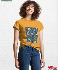 Grey Pattern Of Flower Classic T-Shirt Unisex