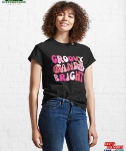 Groovy And Bright Retro Pink Christmas Classic T-Shirt