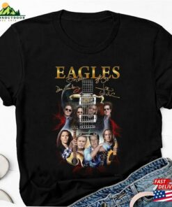 Guitar The Eagles Band Signature Shirt Long Goodbye Final Tour 2023 Tshirt Fan Gift Unisex Classic