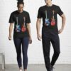 Guitar Threesome Colorful Guitars T-Shirt Active Unisex Hoodie